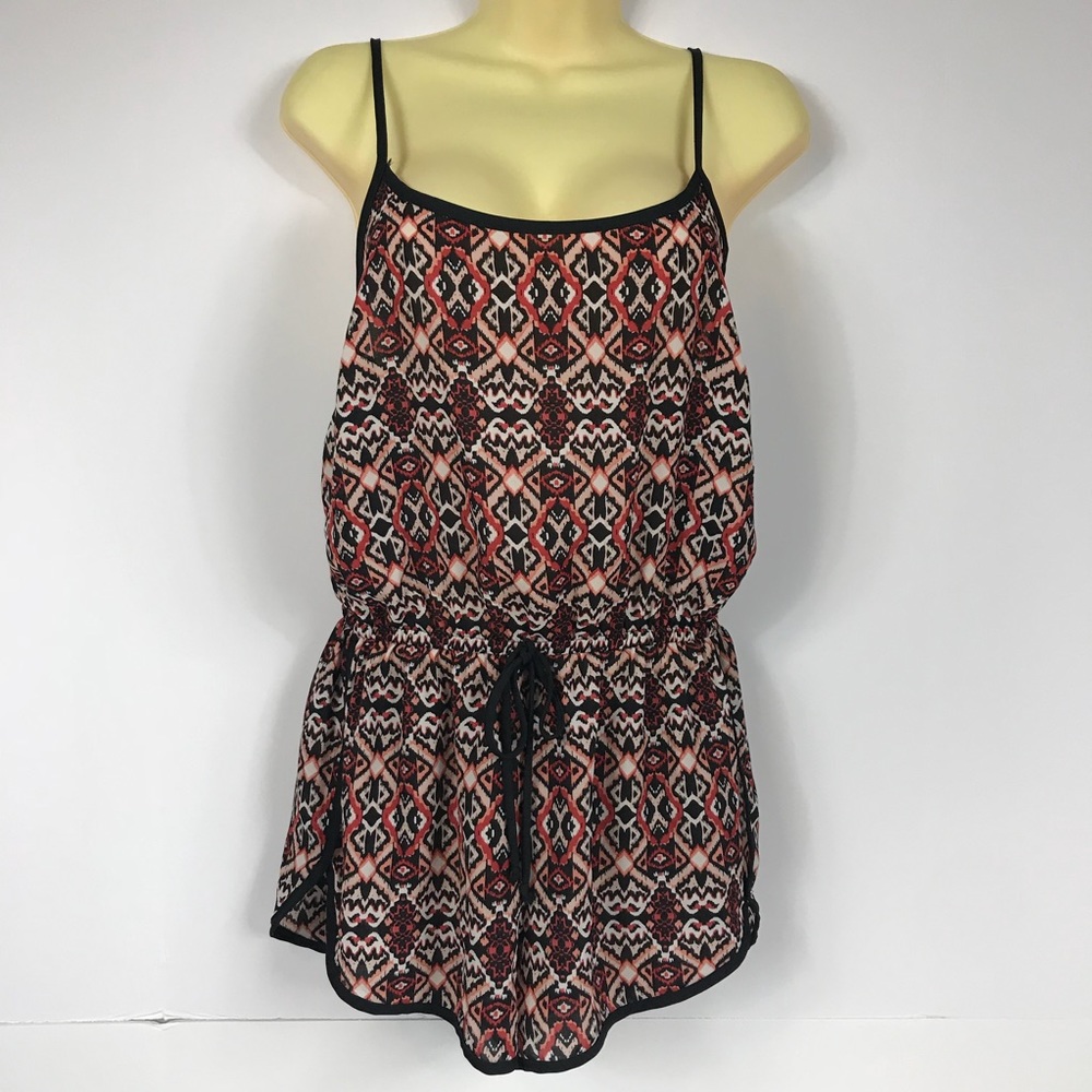 Ellen Tracy Spaghetti Strap Romper Summer Cover Up